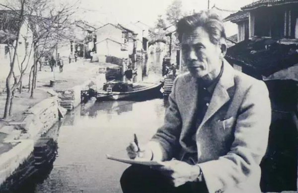 吴冠中江南水乡水墨画