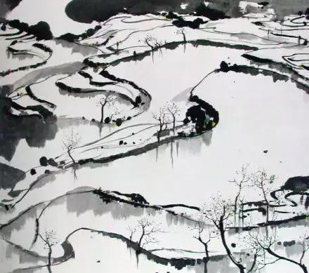 吴冠中江南水乡水墨画