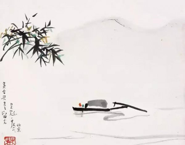 吴冠中江南水乡水墨画