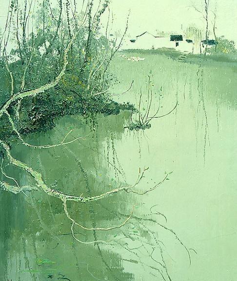 吴冠中江南水乡水墨画