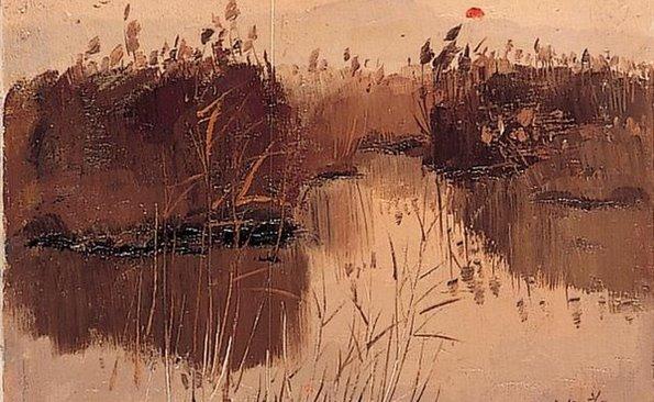 吴冠中江南水乡水墨画