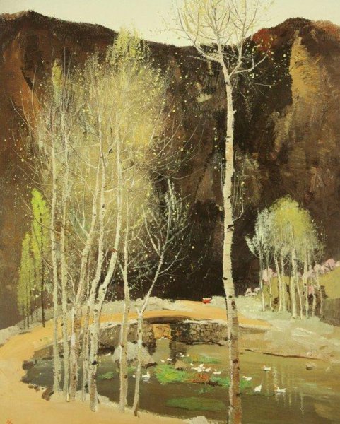 吴冠中江南水乡水墨画