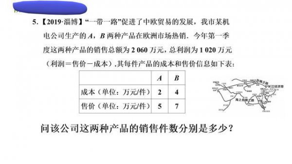 二元一次方程组应用题