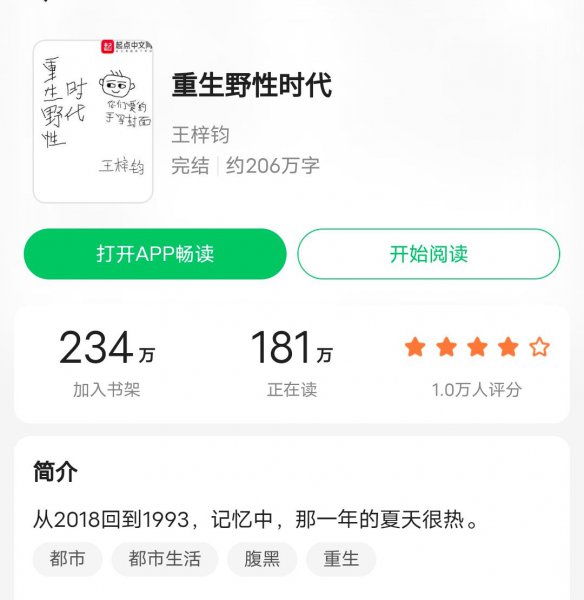 超好看的重生年代文推荐