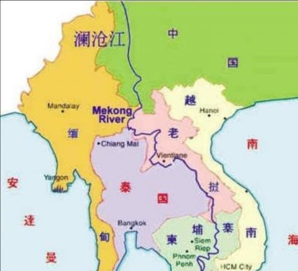 湄公河的流向是自哪向哪