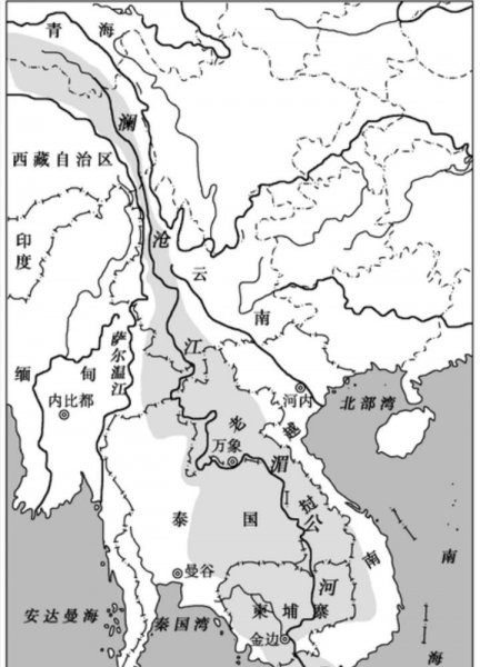 湄公河的流向是自哪向哪
