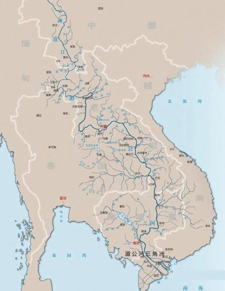 湄公河的流向是自哪向哪