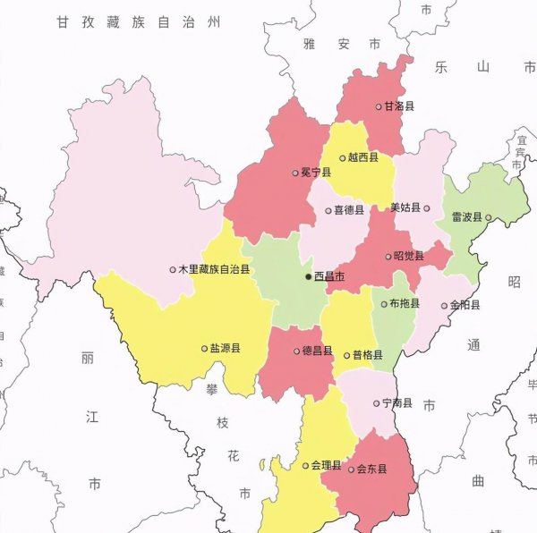 四川省凉山有几个县几个区