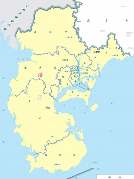 湛江有几个区几个市几个县