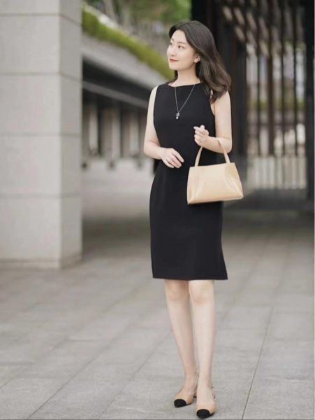黑色连衣裙搭配鞋子图片