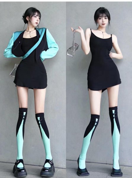 黑色连衣裙搭配鞋子图片