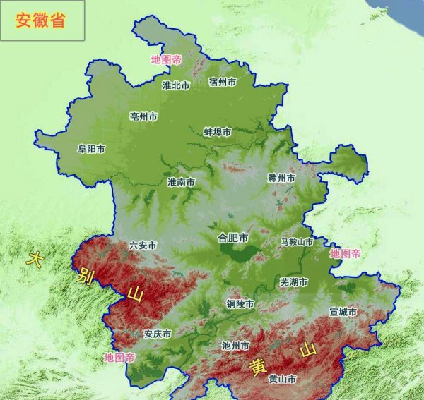安徽省在地图上什么位置