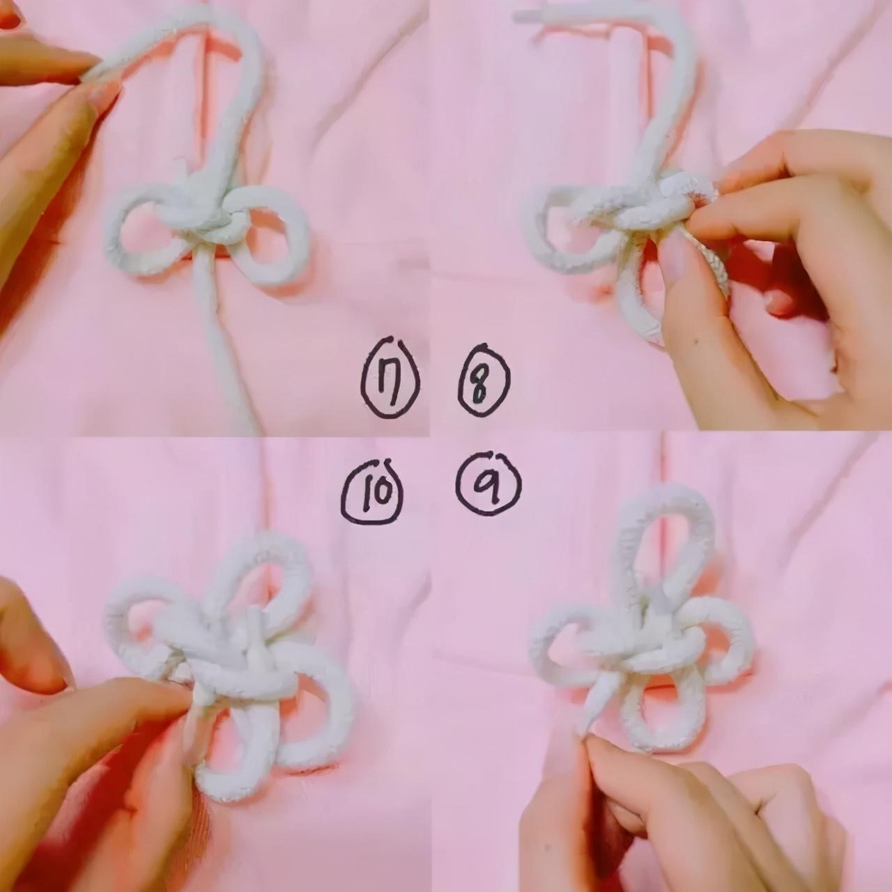 衣服帽子上的绳子打结