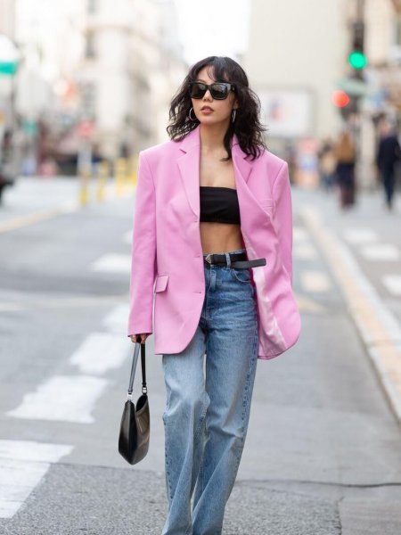 牛仔阔腿裤的最佳搭配