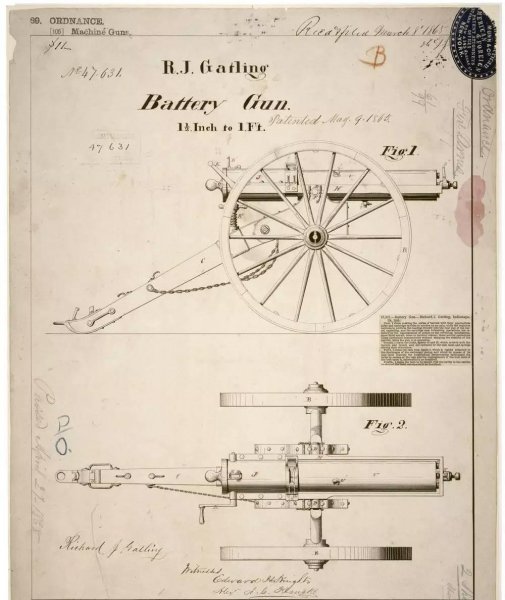 加特林是什么时候发明的机枪