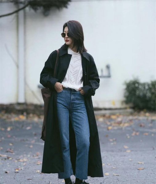 长风衣搭配什么裤子和鞋子