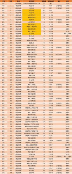 湖南大学排行榜前十名