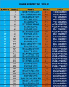 重庆十大职业学校排名 重庆市公办职业学校排名前十