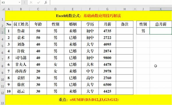 办公室文员必备函数公式