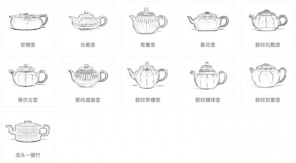 紫砂壶的种类和名称大全