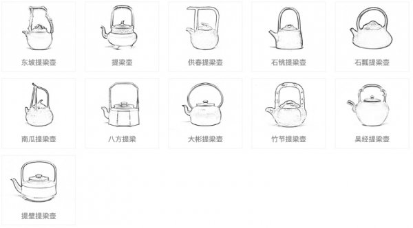 紫砂壶的种类和名称大全