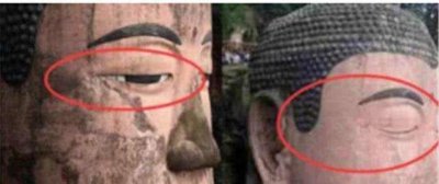 乐山大佛4次闭眼原因 乐山大佛闭眼流泪照是真的吗