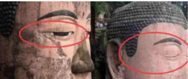 乐山大佛4次闭眼原因