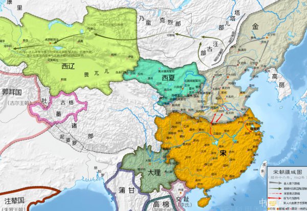 宋朝版图最大面积图片