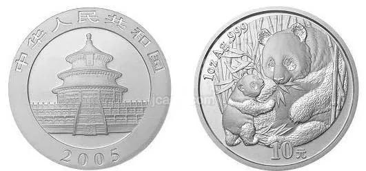 熊猫纪念银币10元现在市场价