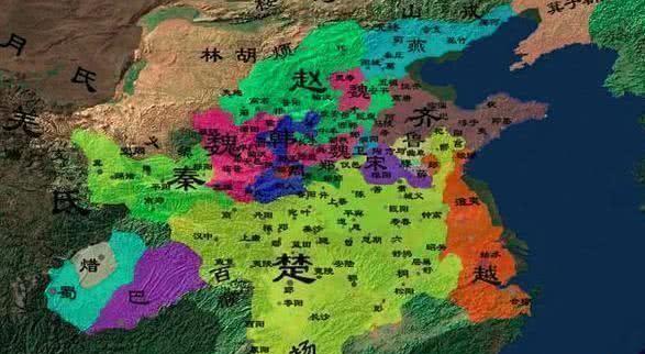 战国七雄地理位置示意图