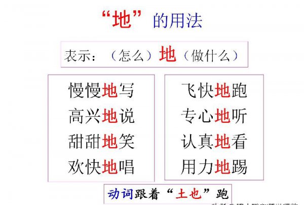 地和的的区别及用法