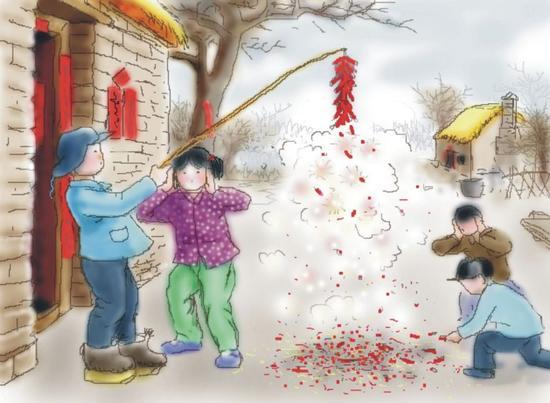 元日描写了哪些节日风俗