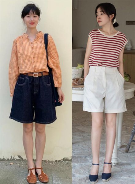 白色短裤怎么搭配上衣