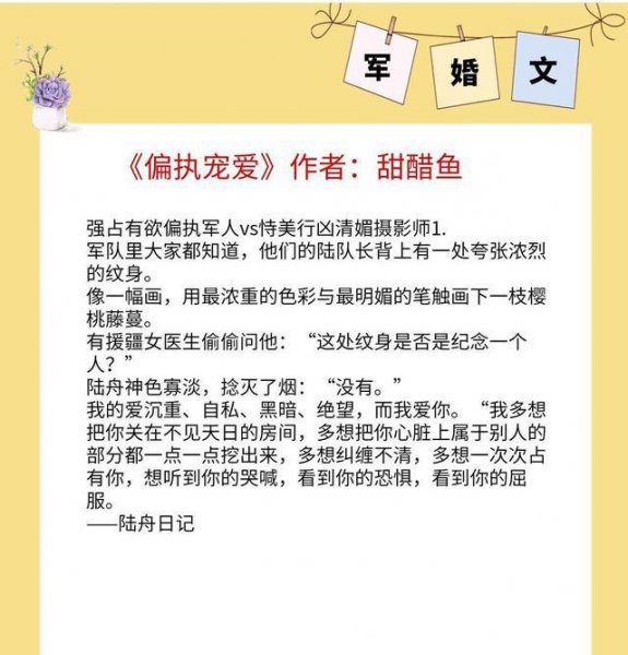 高质量军婚小说推荐