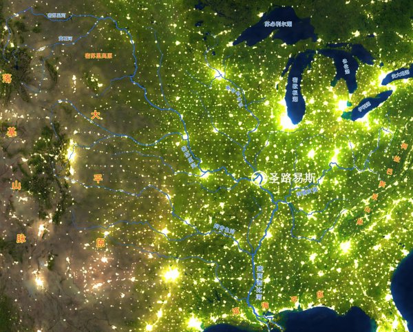 密西西比河流向