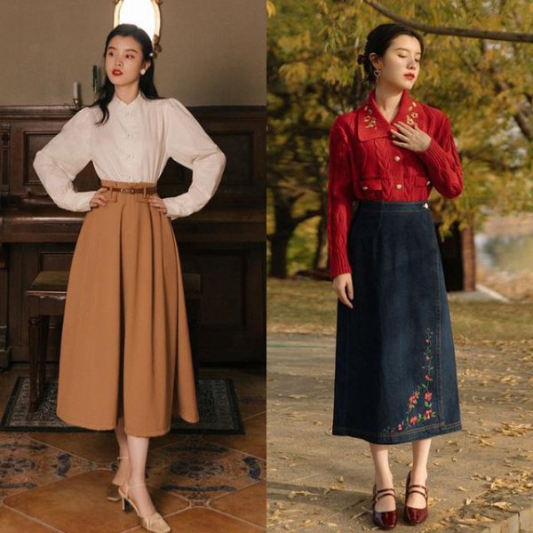半身长裙配什么上衣好