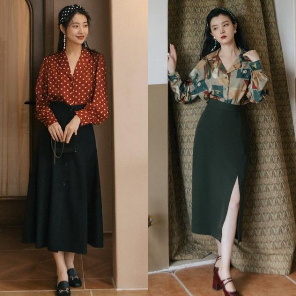 半身长裙配什么上衣好