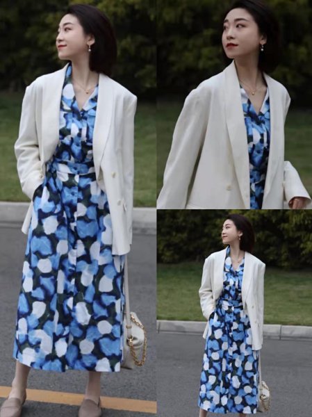 白西装外套下身搭什么好看