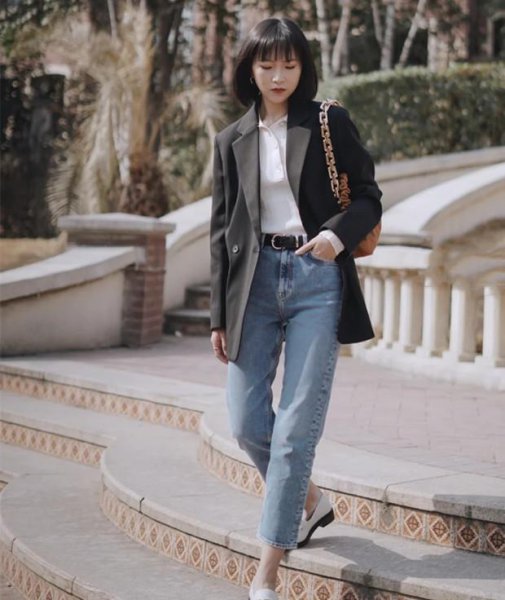 黑色乐福鞋配什么裤子好看