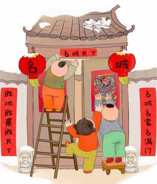 面对大门上联在左边还是右边