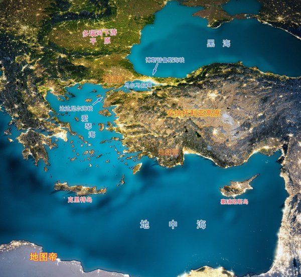 各大洲的分界线图示