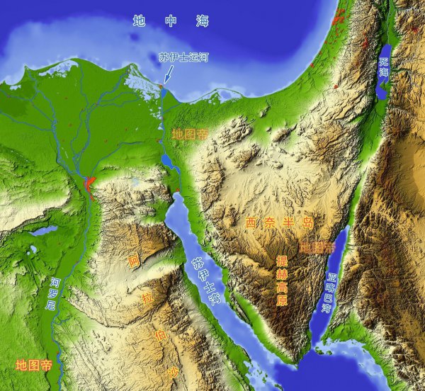 各大洲的分界线图示