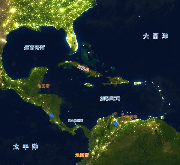 各大洲的分界线图示