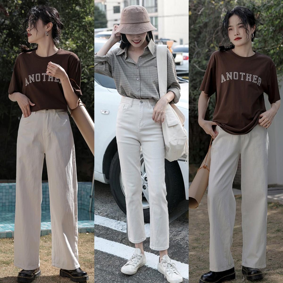 白色裤子配什么颜色t恤好看