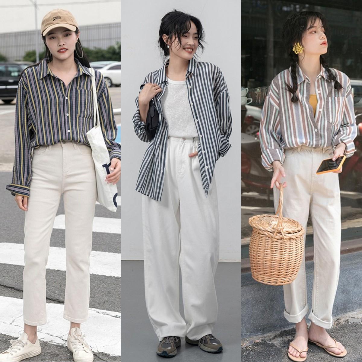 白色裤子配什么颜色t恤好看