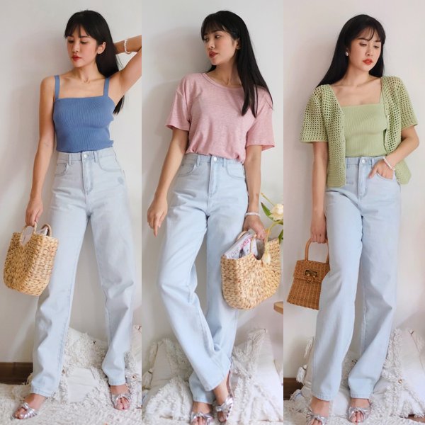 白色裤子穿搭图片欣赏