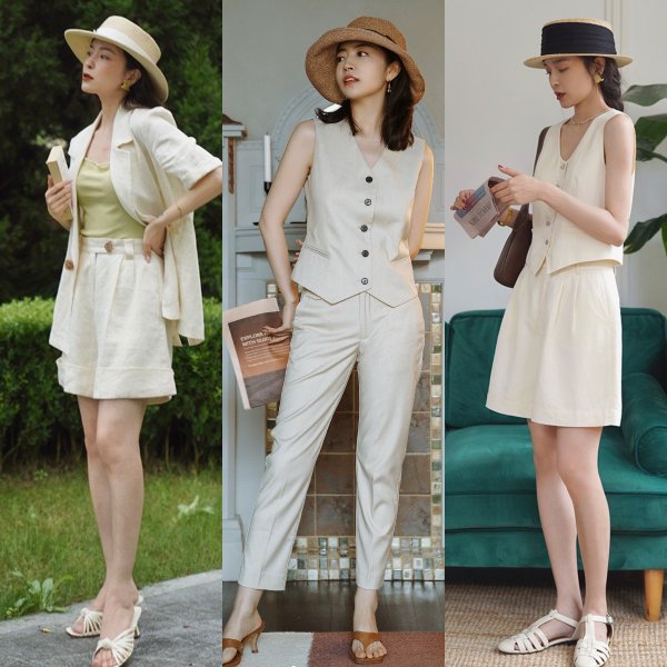 白色裤子穿搭图片欣赏