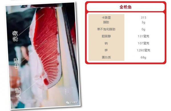 金枪鱼和三文鱼的区别图片