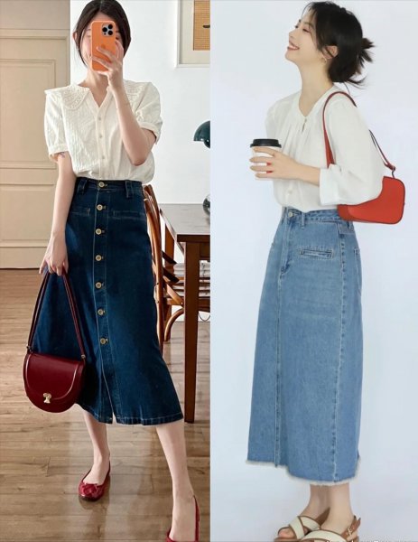 牛仔裙搭配什么上衣好看