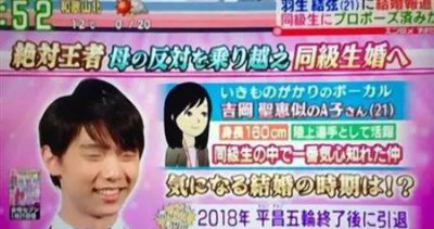 羽生结弦是否已经结婚了 羽生结弦承认李子君是前女友吗